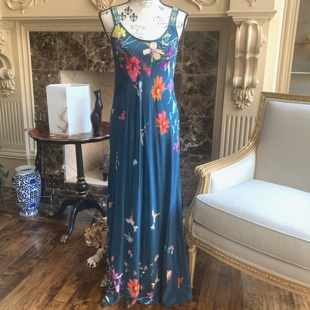 Johnny Was Linsu Floral Maxi Boho Festival Dress